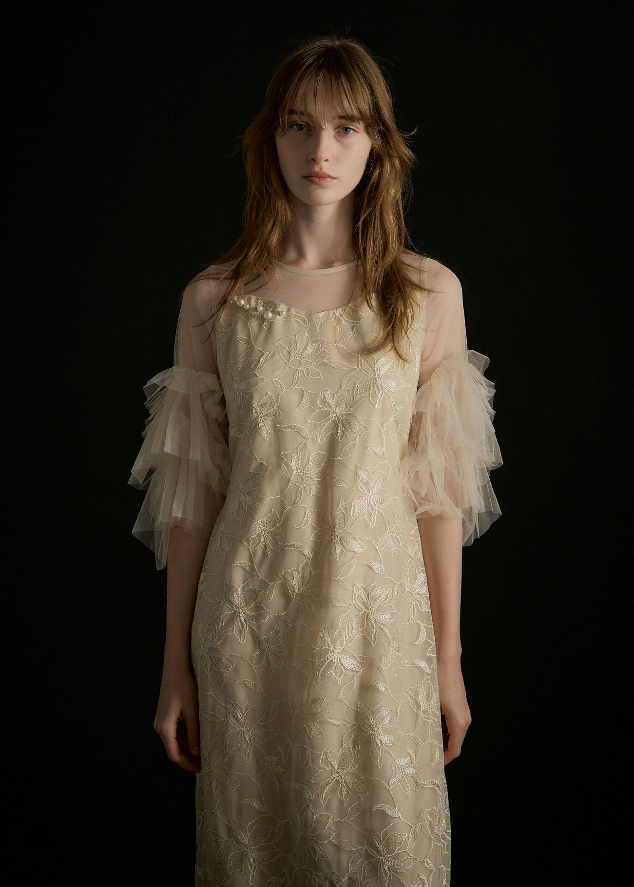 Pearl motif embroidery dressのドレス|Dorry Doll / LE'RURE