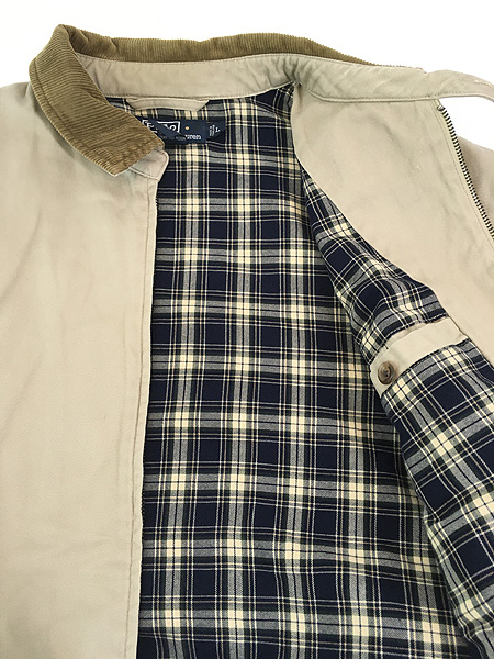 古着 Polo Ralph Lauren 襟 コーデュロイ 裏地 チェック コットン