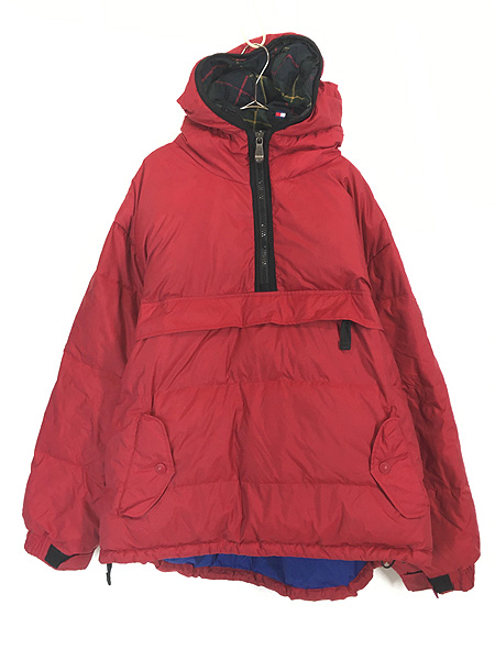 古着 90s TOMMY HILFIGER ハーフジップ ナイロン ダウン ジャケット