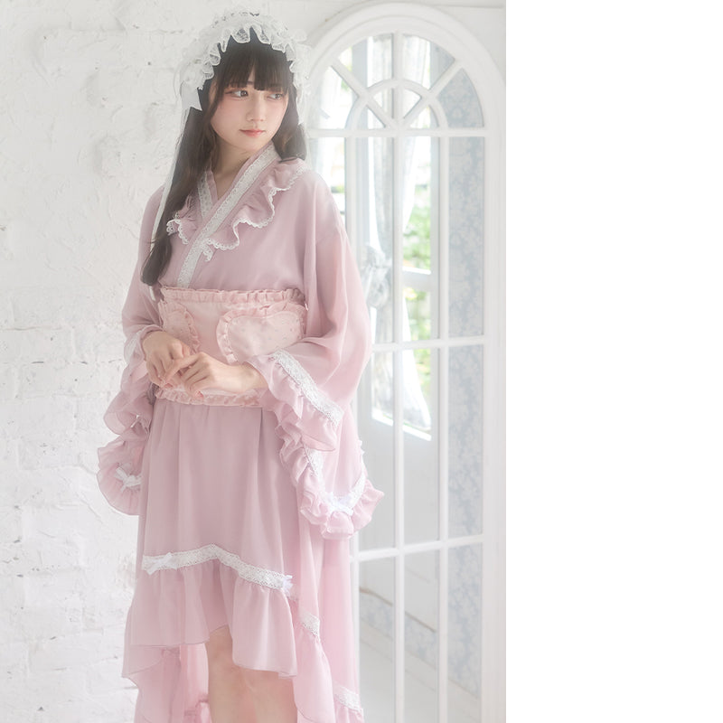 はしごレースフリルロリータ浴衣 – レディースファッション通販の夢