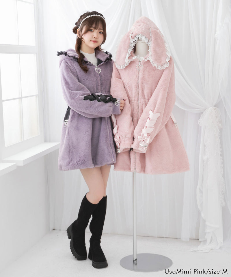 希少デザイン/着丈86 エンバ リスシェアード ファーコート フレア 毛皮