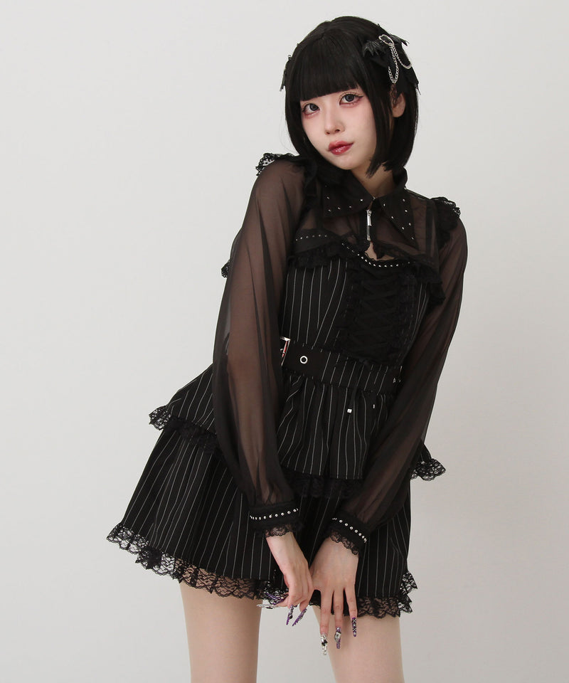 Emily Temple✨️ベロア黒レースワンピ 上品クラシカ ル 大人可愛い