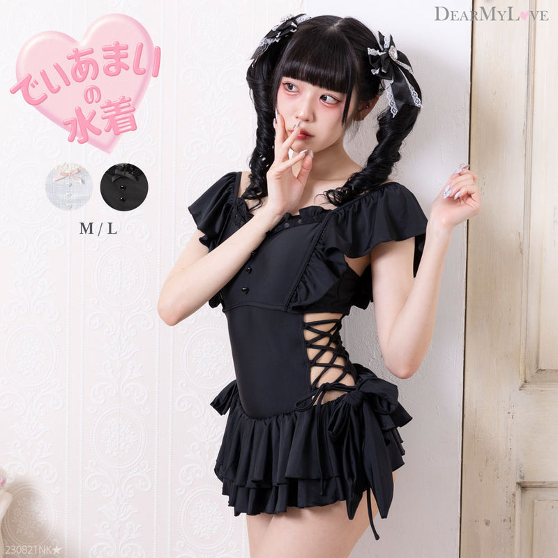 サイドレースアップワンピース水着 – レディースファッション通販の夢