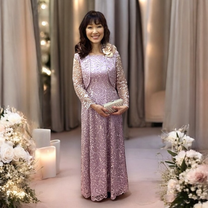 レンタルドレス東京【ヘンリーガーデンピンク＋ボレロ｜ピンク（桃