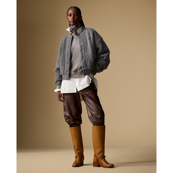 ケーブルニット ウールカシミヤ ボンバー ジャケット | ラルフ