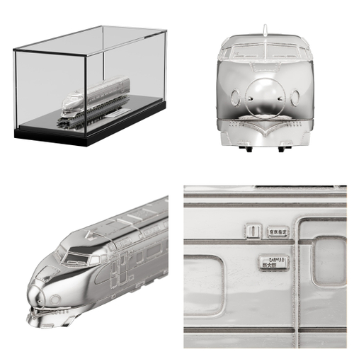 ゴールドとシルバーで再現した新幹線モデルと純金製切符！ケイウノ