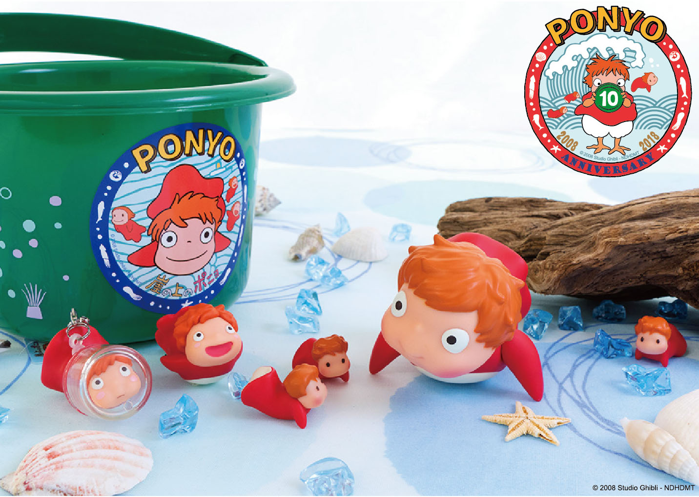 ポニョといもうとたちの手のりソフビにんぎょう！どんぐり共和国「崖の