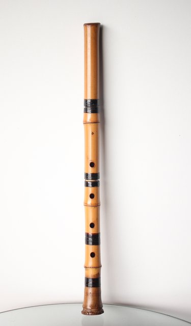 法具 江戸期 虚無僧尺八 「勇」在銘 三印 五穴 U254｜骨董店 のびる 古