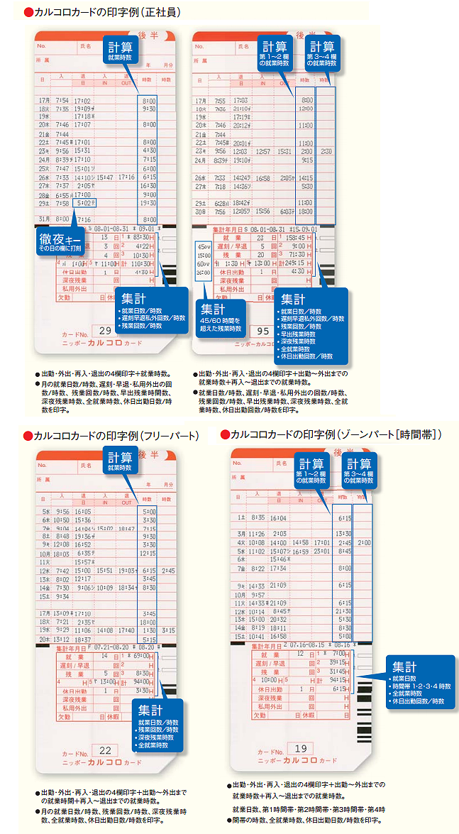 ☆武藤工業 ニッポー タイムレコーダー カルコロ100☆タイムカード100