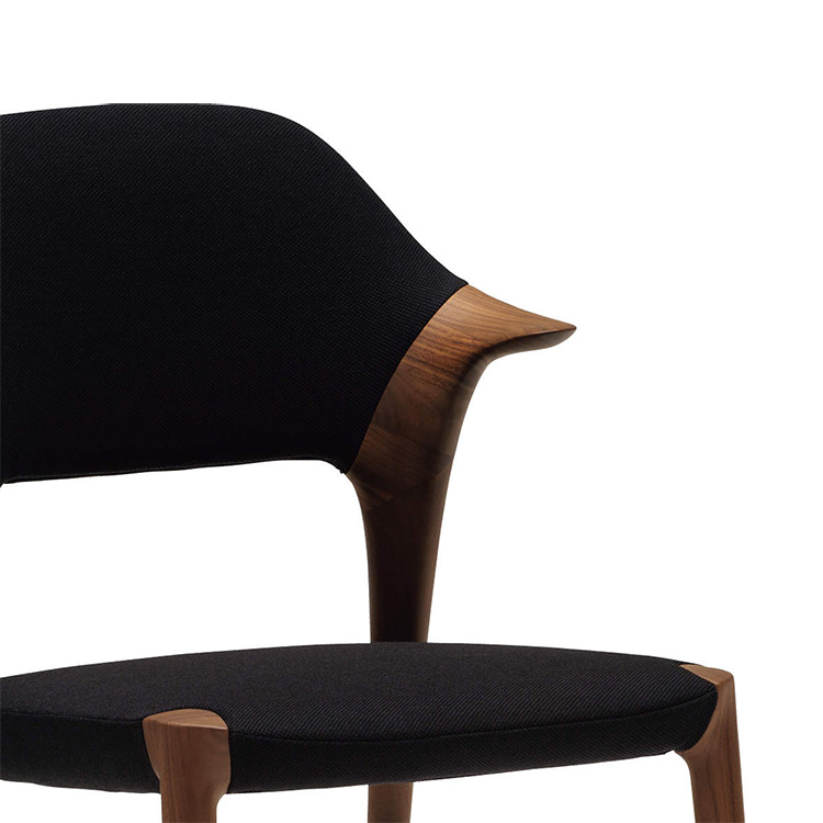 KUNST アームチェア CB7700 ブラック ウォールナットナチュラル 通販