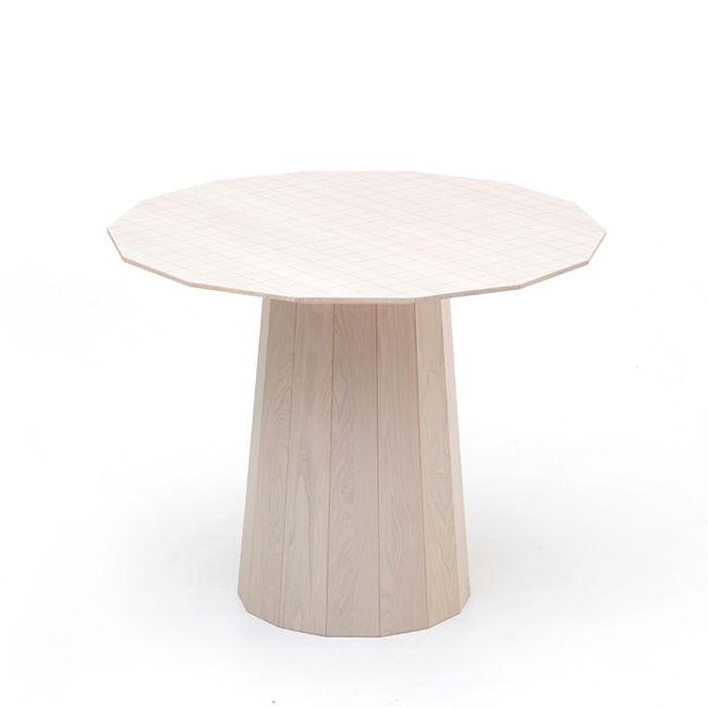 Colour Wood Dining【95】D342F8 Gray Grid (Tabletop) / Grain Beige