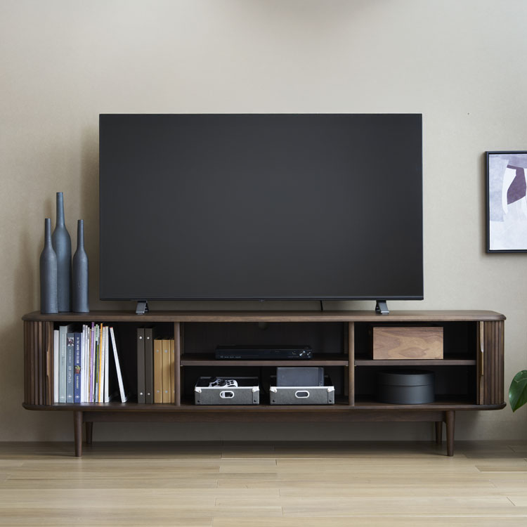 ロールドアテレビボード 幅200cm QW7407 スモークドオークKR 通販
