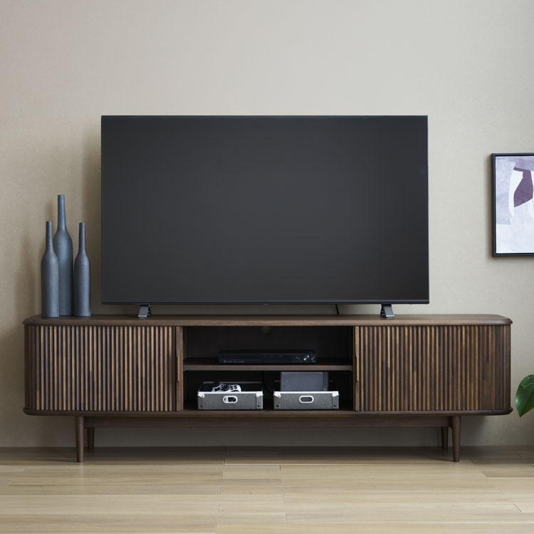 ロールドアテレビボード 幅200cm QW7407 スモークドオークKR 通販