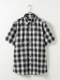 スペシャルプライス】モノトーンチェックシャツ（半袖）（7222225