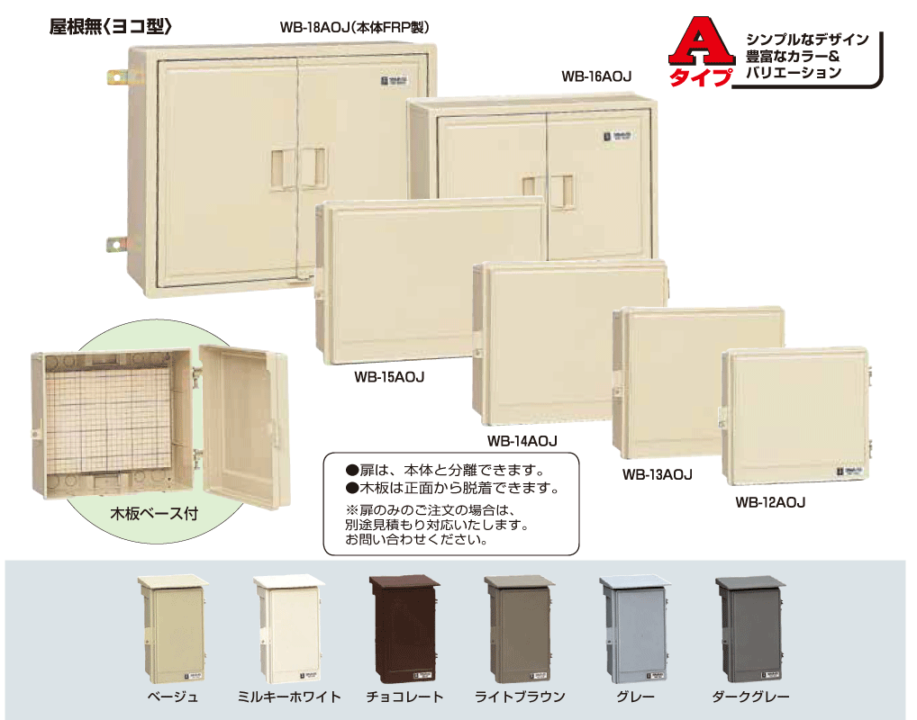 未来工業】 ヨコ型ウォルボックス 屋根なし グレー|e431（いいしざい