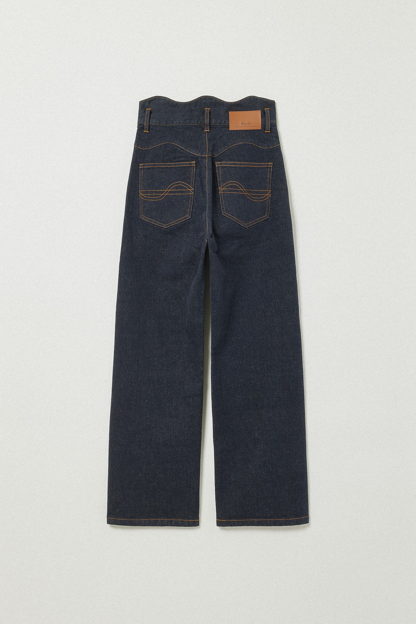 WAVE DESIGN HIGH WAIST DENIM