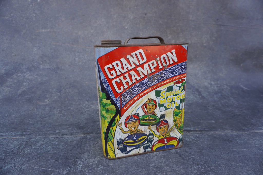 Pep Boys Grand Champion Motor Oil Can 1950s A3017 – Early