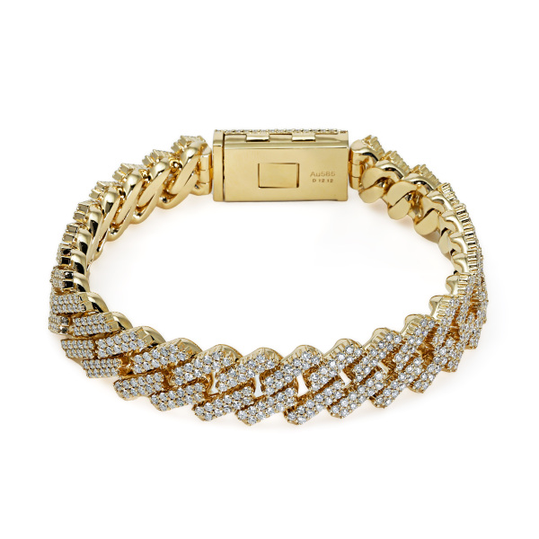 K14イエローゴールド ダイヤモンド ブレスレット J378841 | ユキザキ