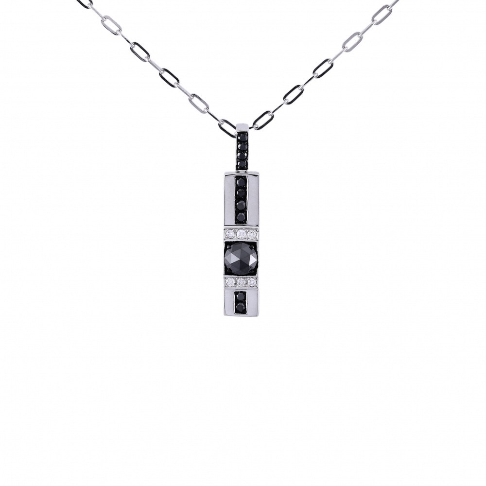 プラチナ900 ブラックダイヤ ダイヤモンド ネックレス J325010 | ユキ