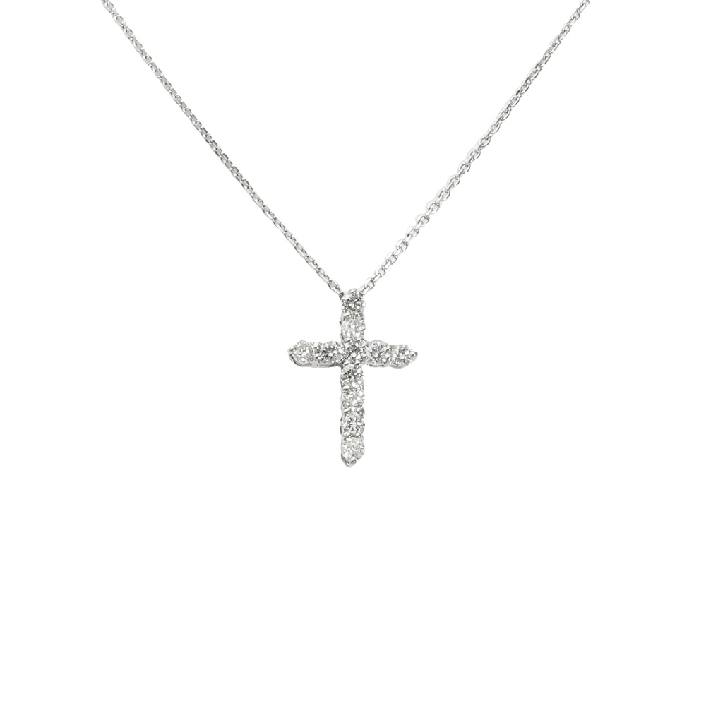 プラチナ950 プラチナ850 ダイヤモンド クロス ネックレス J370403