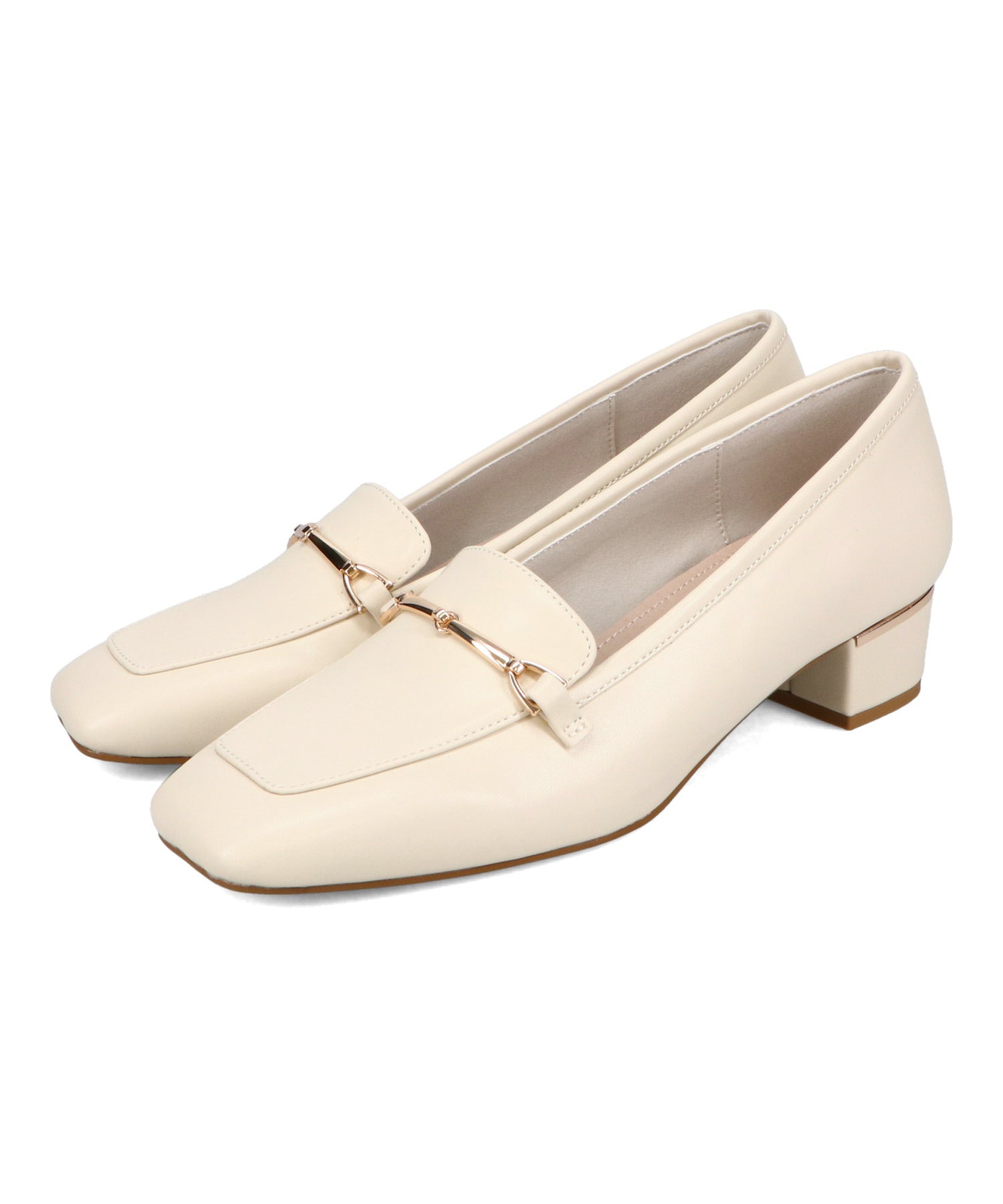 カタログ掲載アイテム】メタリックラインビットヒールローファー/52301