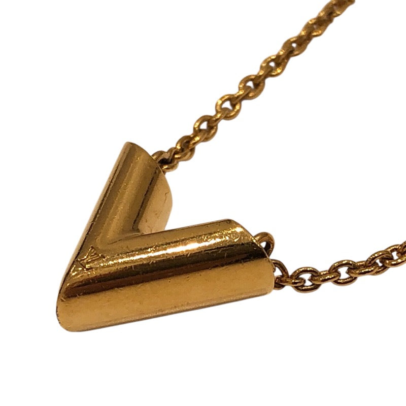 ルイ・ヴィトン LOUIS VUITTON エセンシャルV ネックレス ゴールド GP