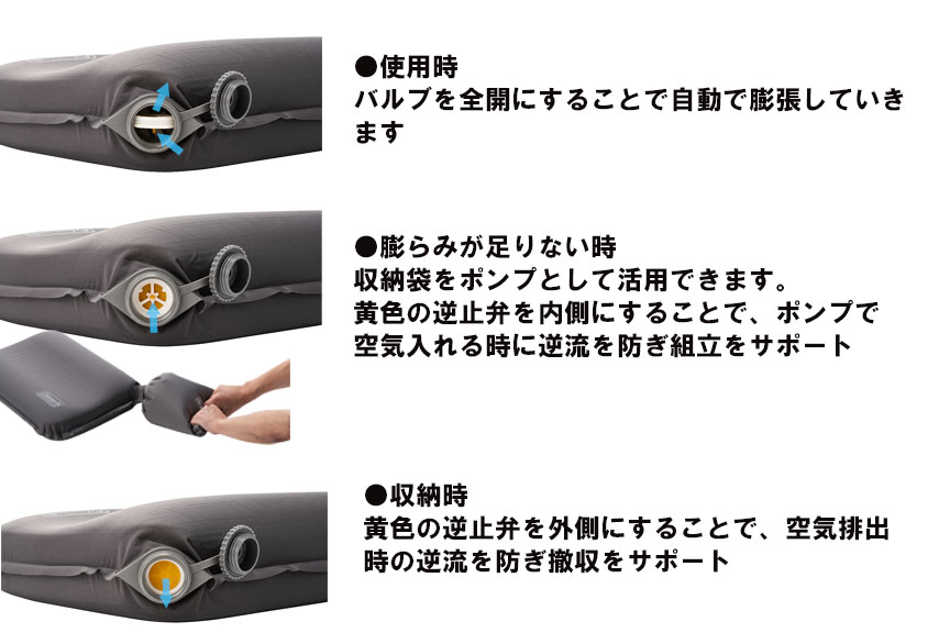 キャンパーインフレーターピローハイピークの通販｜キャンプ用品の