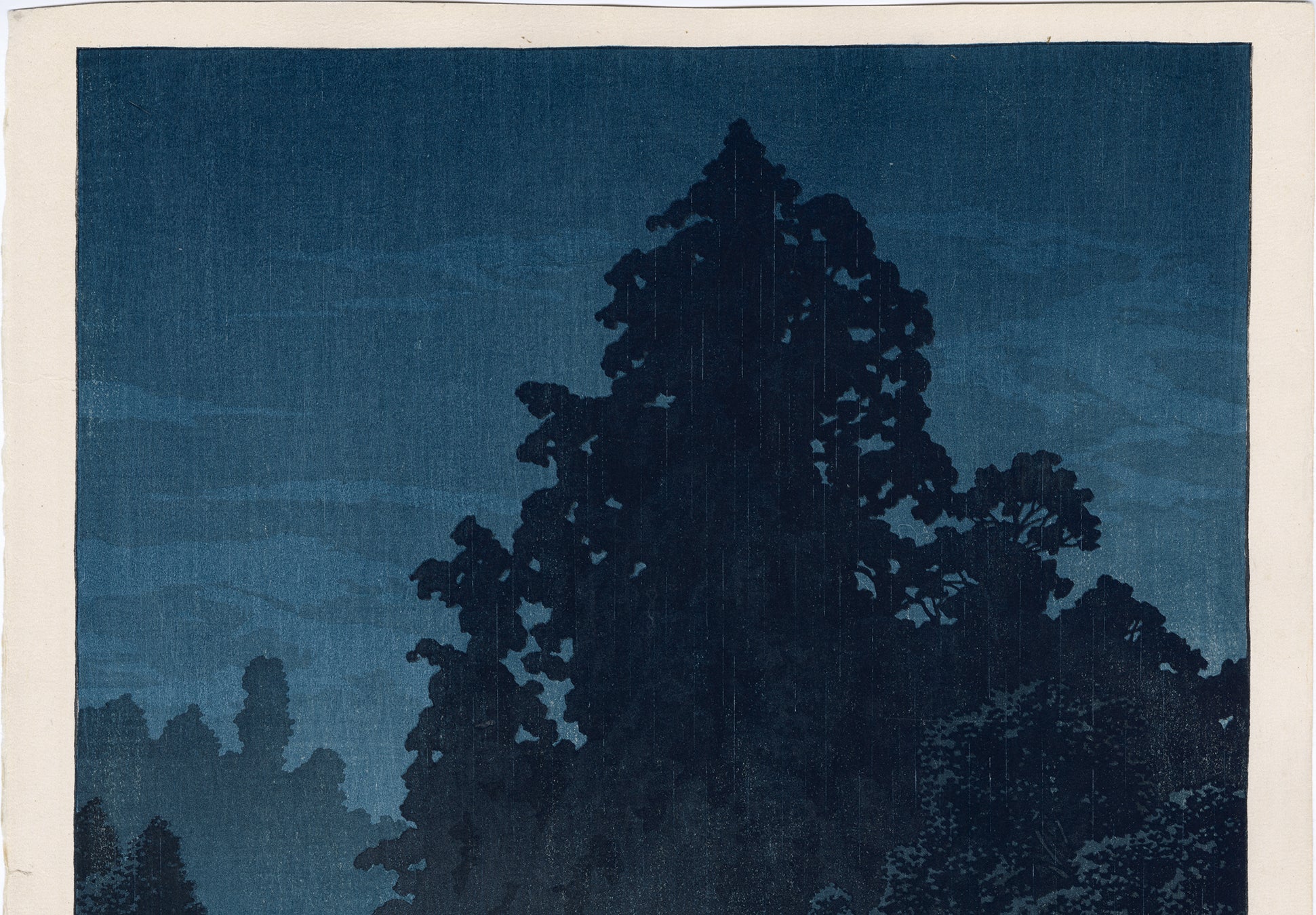 Hasui 巴水: Rain At Omiya 雨の大宮 (SOLD) – Egenolf Gallery