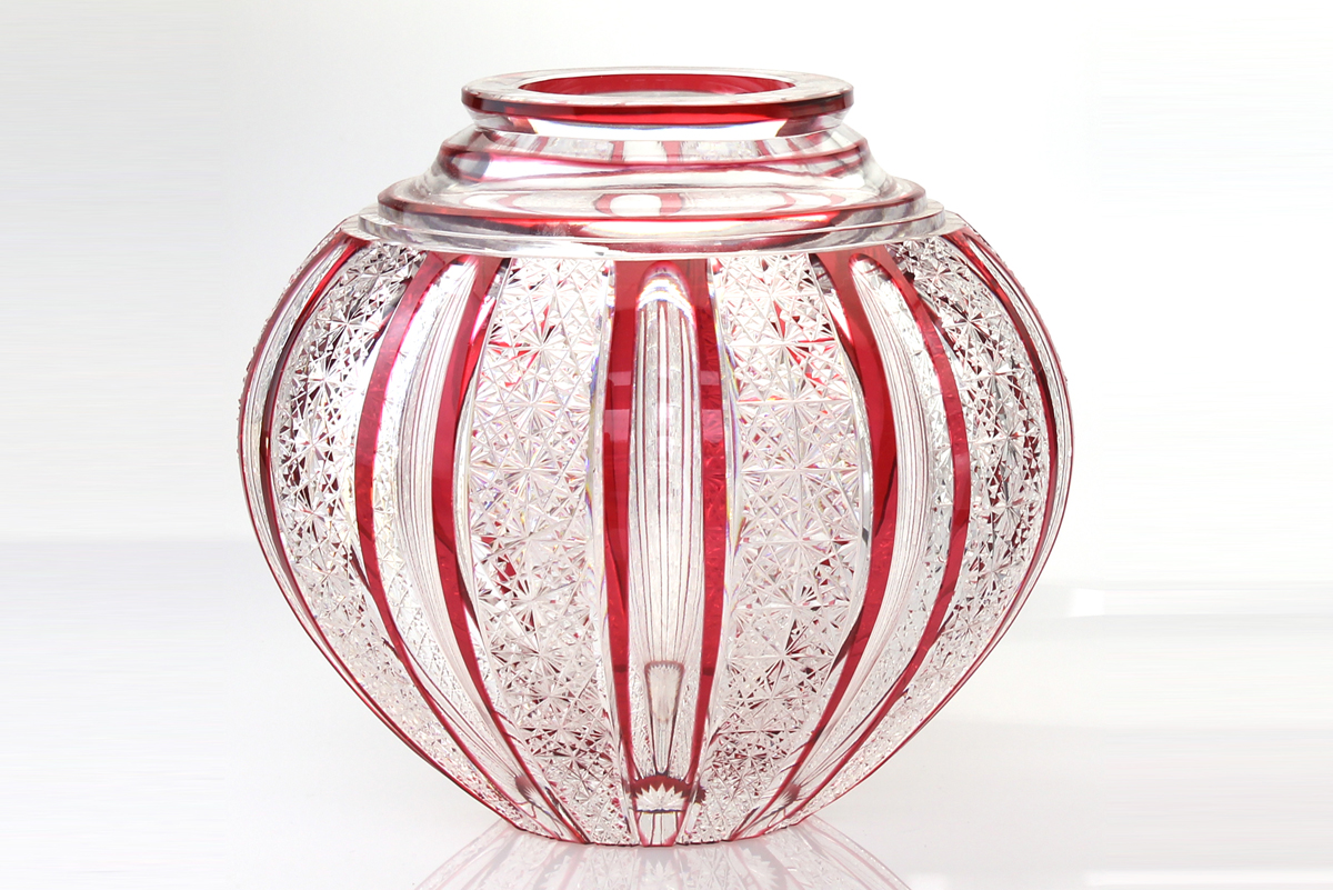 江戸切子 K001花瓶・鬼灯1個 | 江戸切子.jp