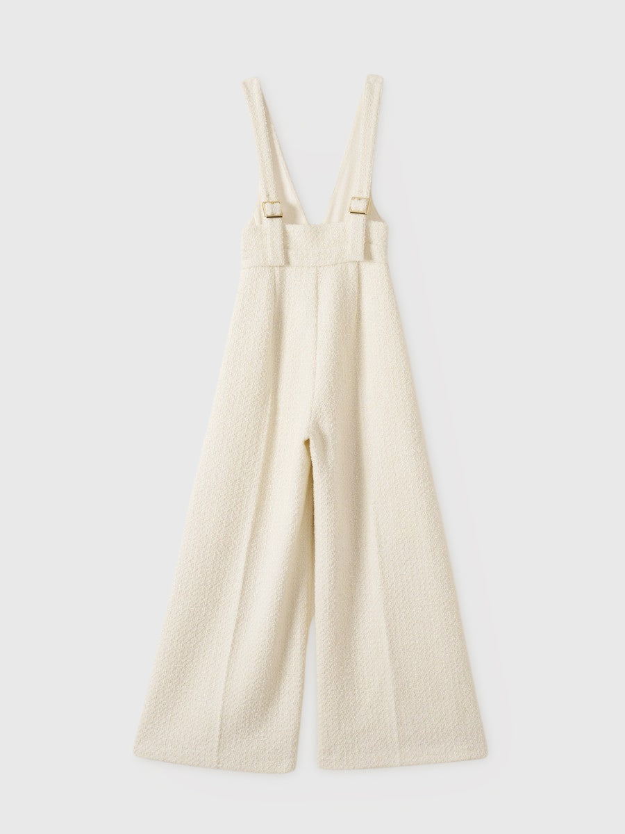 ツイードサロペットパンツ