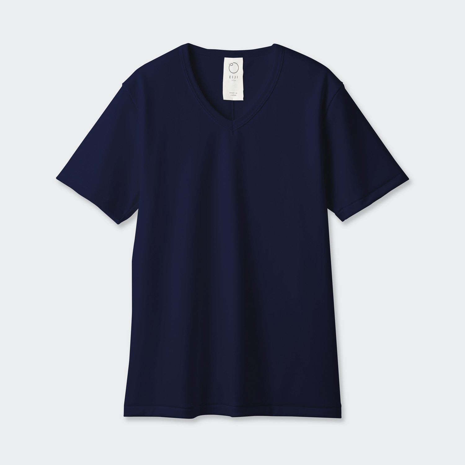 MENS ヘビー 半袖 VネックTシャツ NAVY | 高級無地Tシャツ専門店