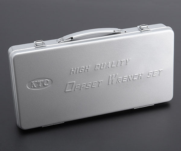 KTC ロングめがねレンチセット 45度 8本組 m258【エヒメマシン】