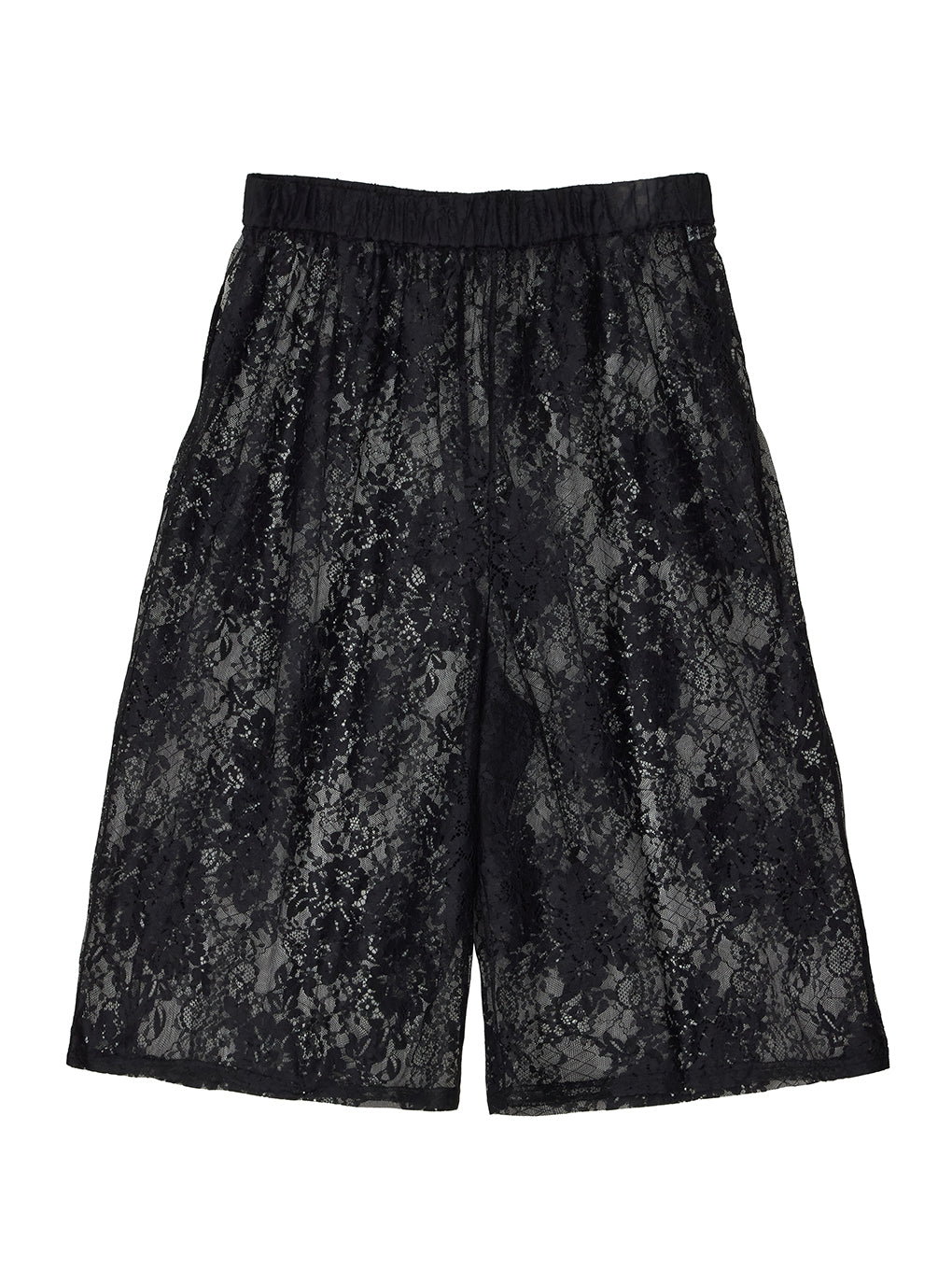 FRENCH TERRY×LACE HALF PANTS