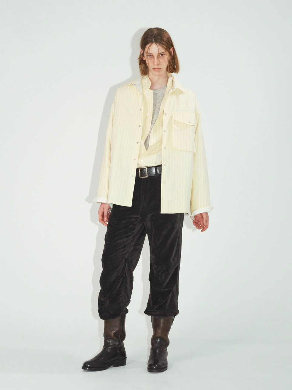 ensou. Derby Pants (Sumi-dyed Black) / E13P006