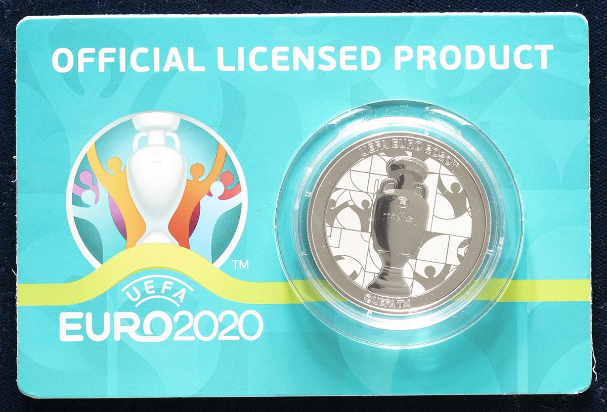 1 Pound - Elizabeth II (UEFA Euro 2020 - Trophy) - Gibraltar – Numista