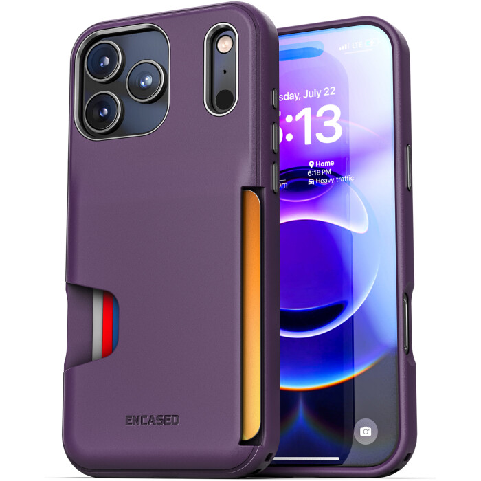 iPhone 17 Pro Max Cache Cell Phone Wallet Case (Purple) - Encased