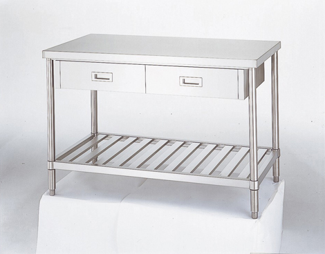 作業台 引き出し付き　ステンレス　1500x600x800 A-1800 ステンレス作業台(引出し付) アズワン 引出し数4個 幅1800mm