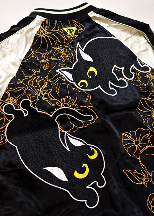 LIN スカジャン リバーシブル L 猫 LIN (リン） [ Lamy and Earl ] 猫