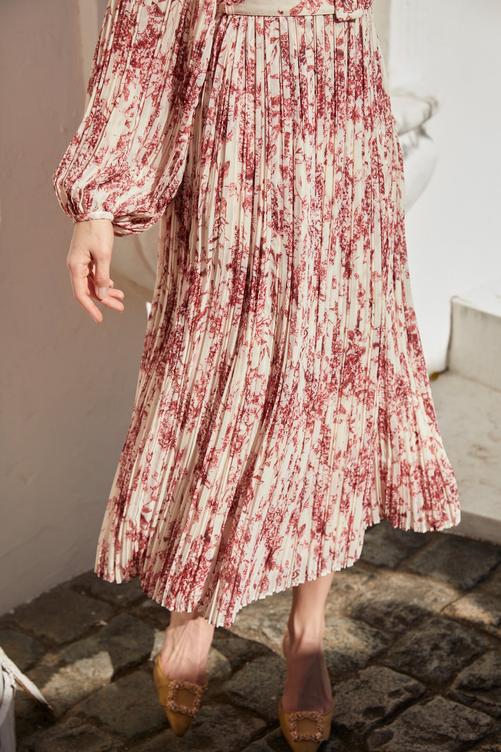 Jane Belted Dress -RED- – Estella.K