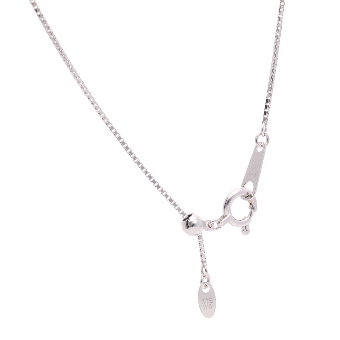 ベネチアン チェーン K18 ホワイトゴールド 幅0.7mm 45cm 長さ調整可