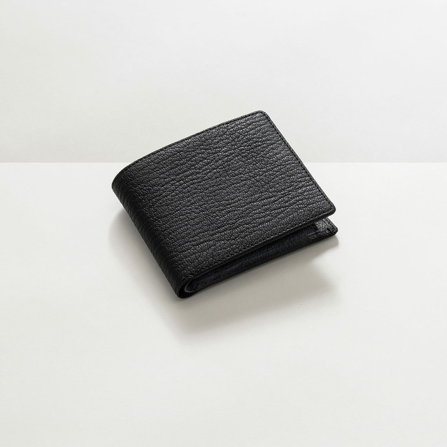 ゴート 二つ折り財布 - Black - | ETiAM