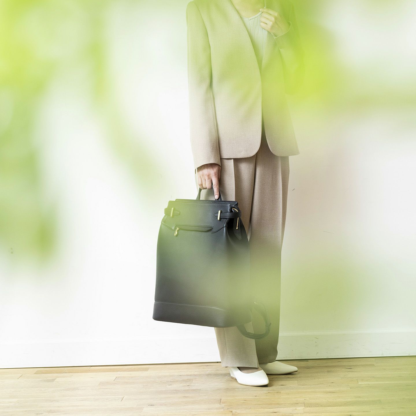 シュリンク サイドベルトバックパック《Integrate》 - British Green