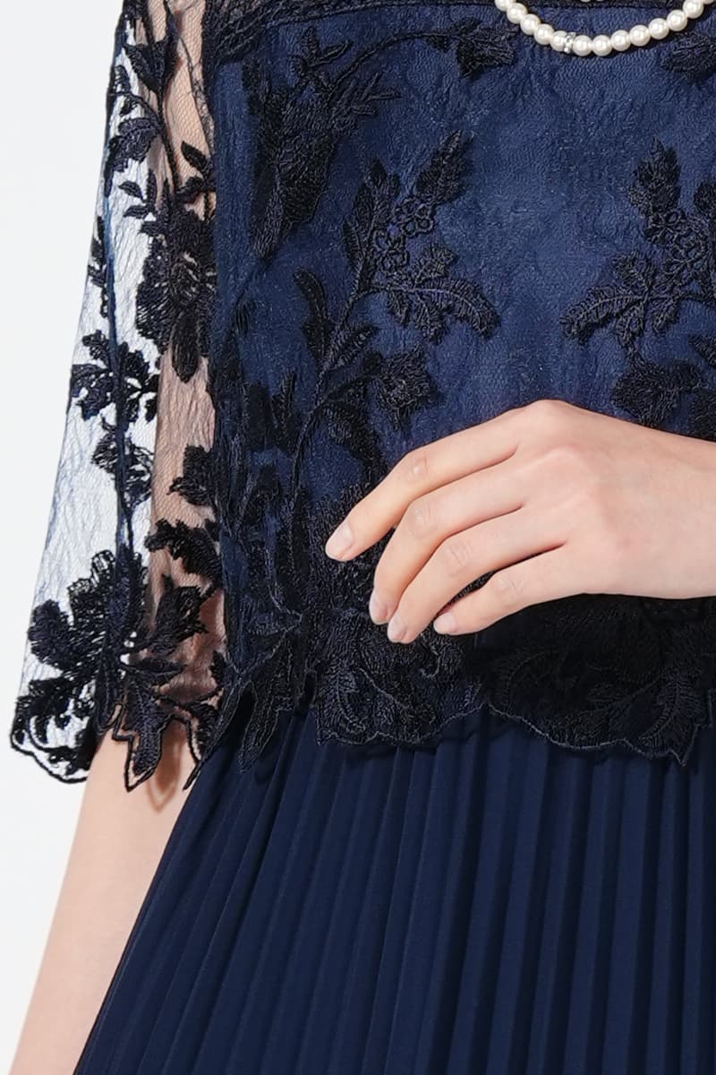 Dorry Doll チュールレース×プリーツネイビードレス (L) をレンタル