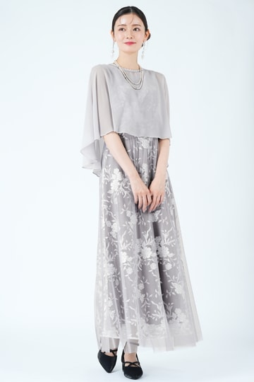 form forma 東京ソワール エレガント刺繍ケープライトグレードレス (M