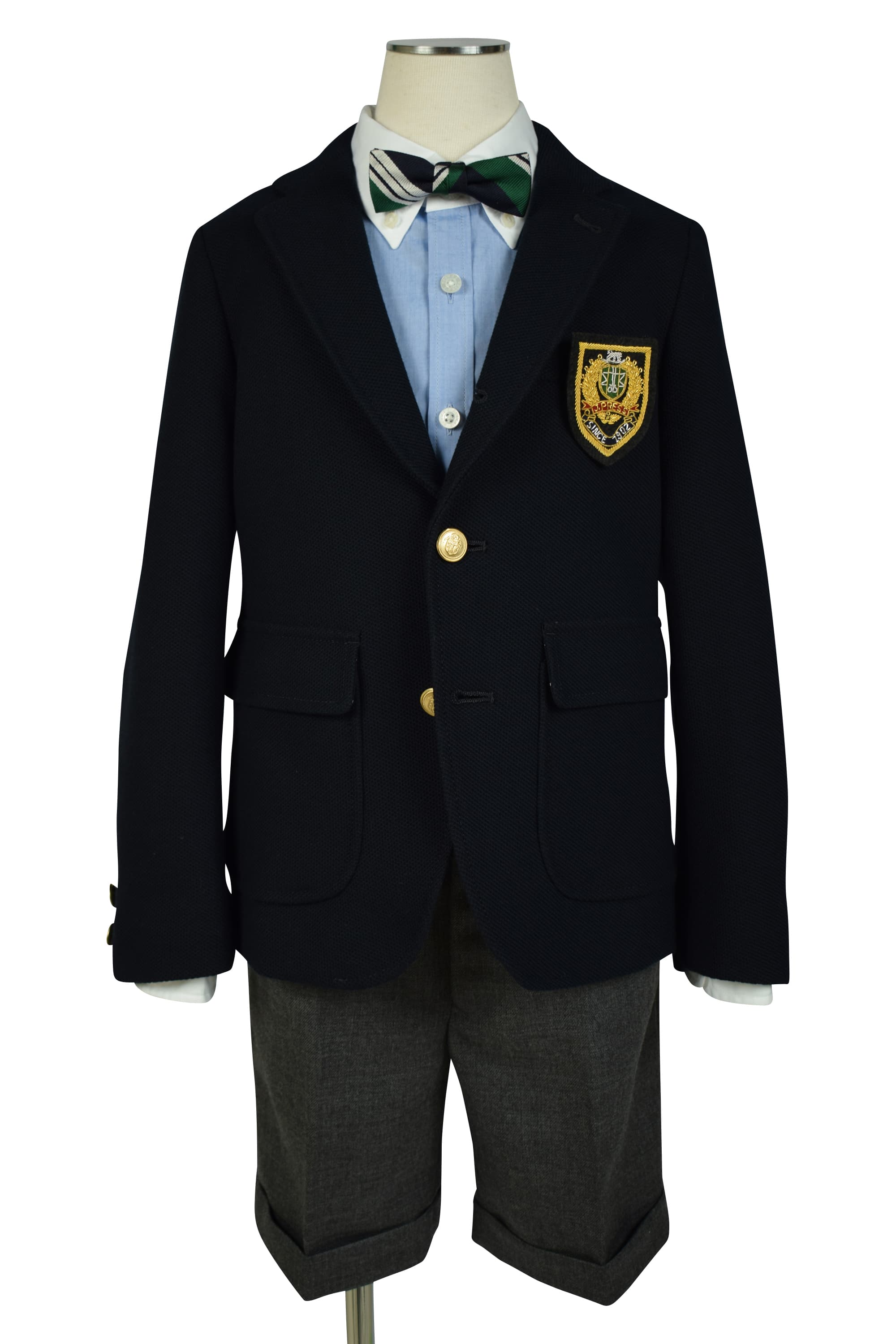 J.PRESS 金ボタン紺ブレザー×グレースーツセット (120cm) をレンタル