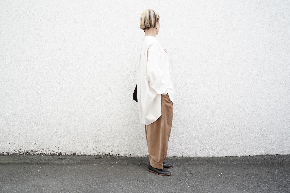 SP（エシュペー） オーガニックコットンギャザーシャツ annabelle