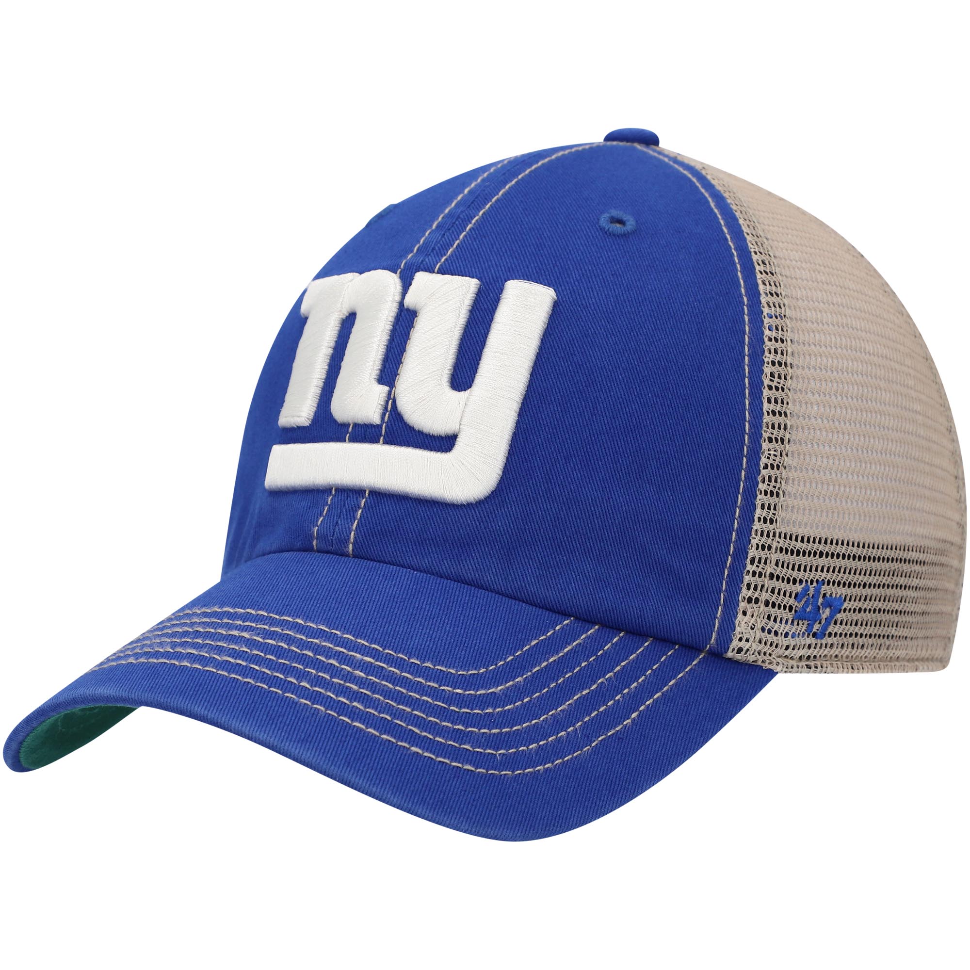 Men's '47 Royal/Natural New York Giants Trawler Trucker Clean Up