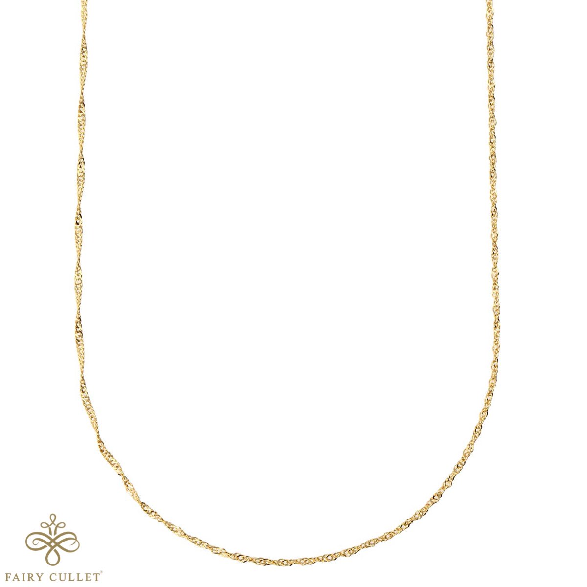 18金ネックレス K18 スクリューチェーン 40cm (幅1.1mm 約1.1g) - 喜平