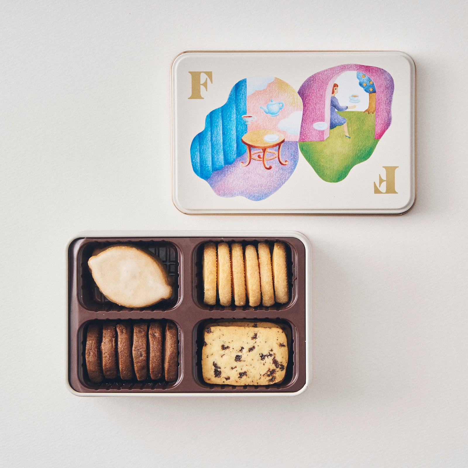 FF biscuits can [tea time]ティータイムのとびら缶 – Fairycake Fair