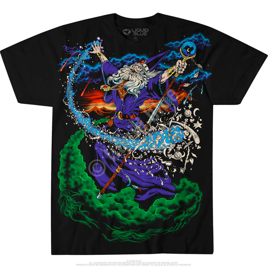 Wizard Double Sided T-Shirt - Fantasy Clothing and Gifts